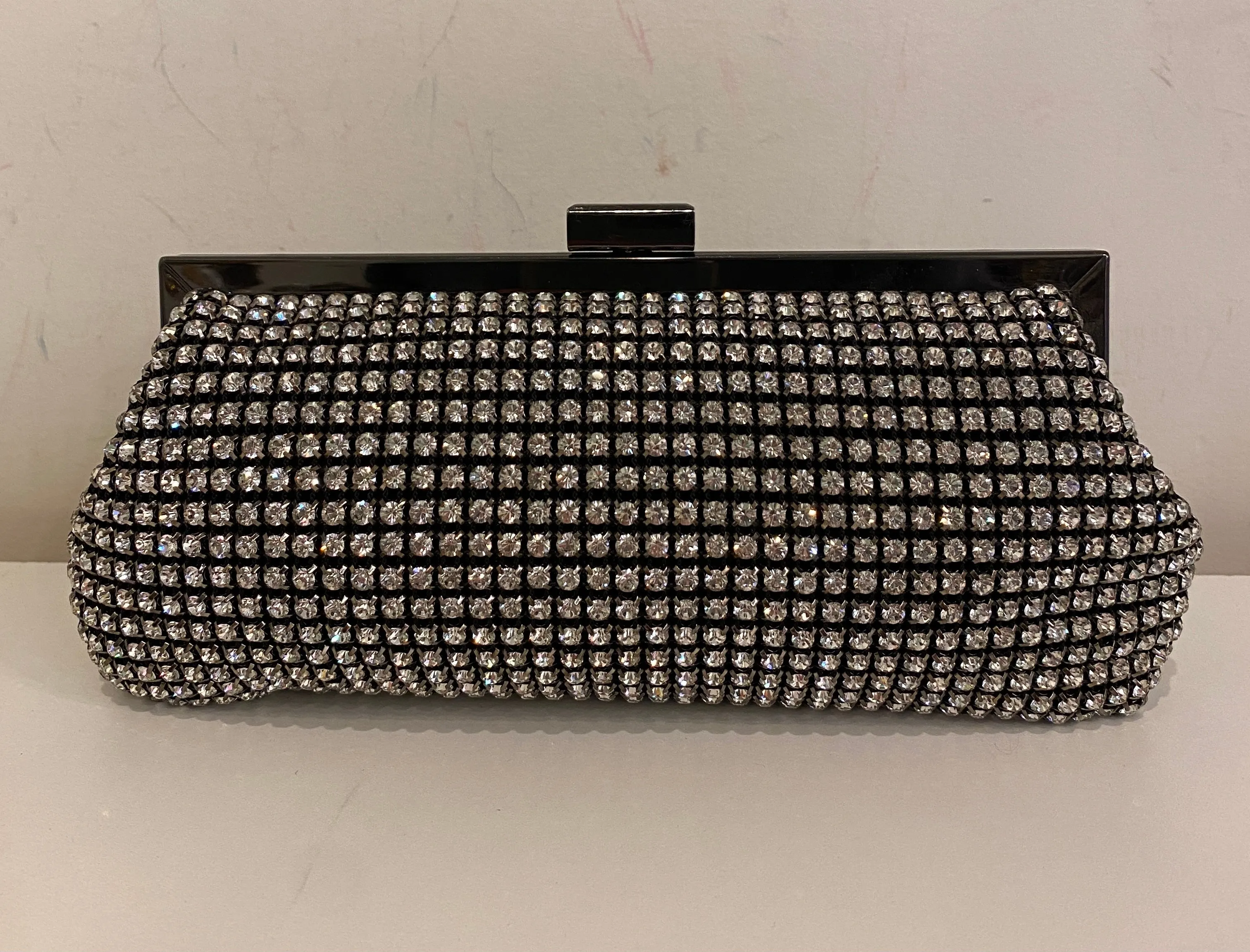 14500 Black Crystal Clutch