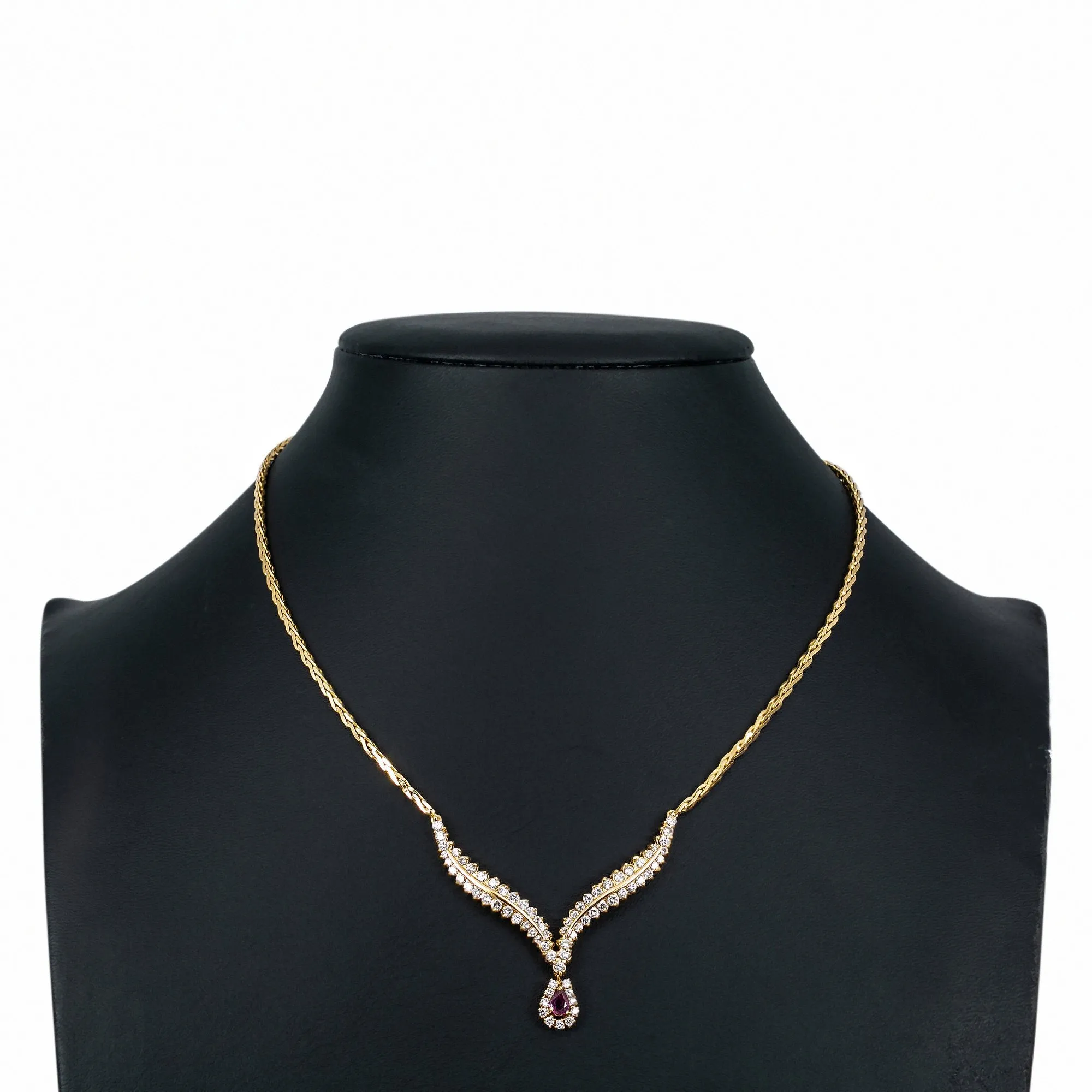 14K Yellow Gold Women's Necklace, 18 chain