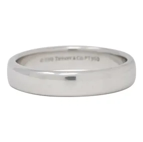 1999 Tiffany & Co. Platinum 4.5MM Vintage Unisex Wedding Band Stackable Ring