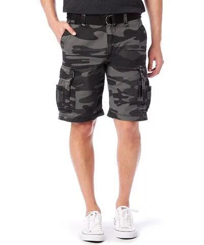 2016-xx Existing Products Survivor Black Camo Cargo Shorts for Men | UNIONBAY