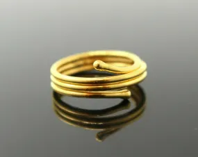 22k Ring Solid Gold Distinct modern style women ring band RESIZABLE mf