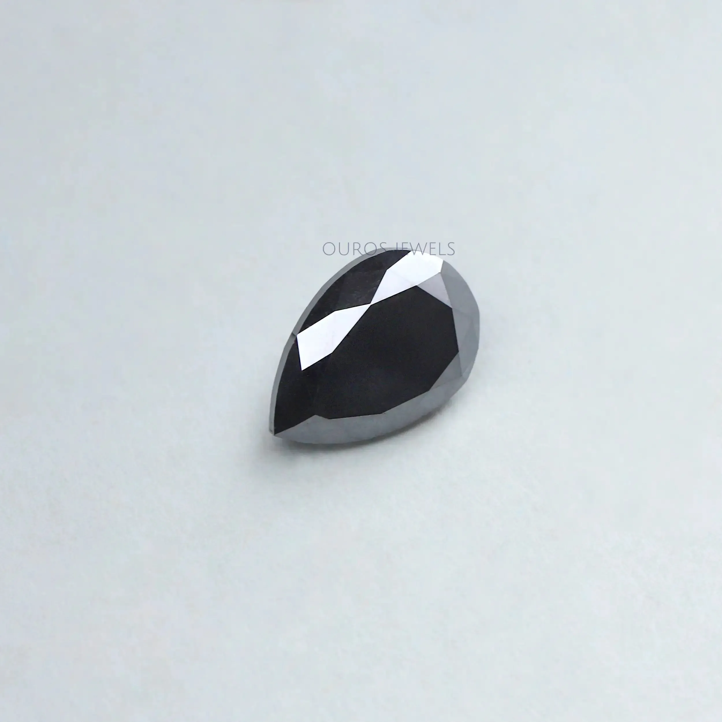 4.45 Carat Pear Shape Black Loose Lab Grown Diamond