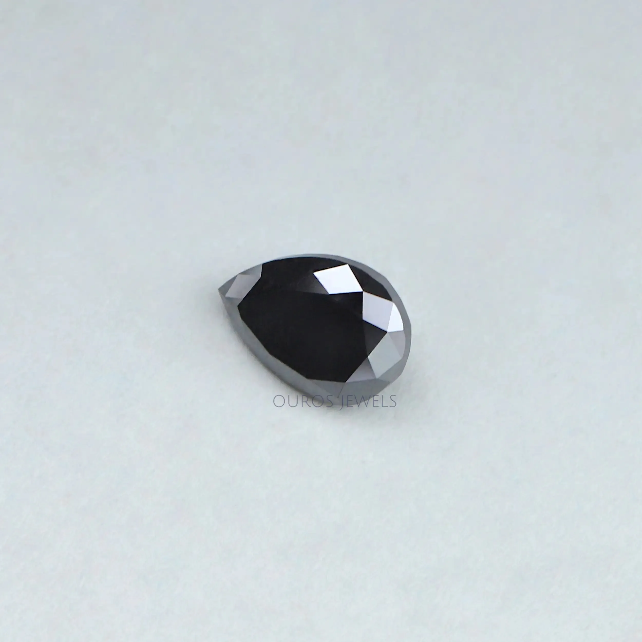 4.45 Carat Pear Shape Black Loose Lab Grown Diamond