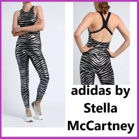 adidas by Stella McCartney  |Casual Style Sleeveless Bi-color Logo Tanks & Camisoles