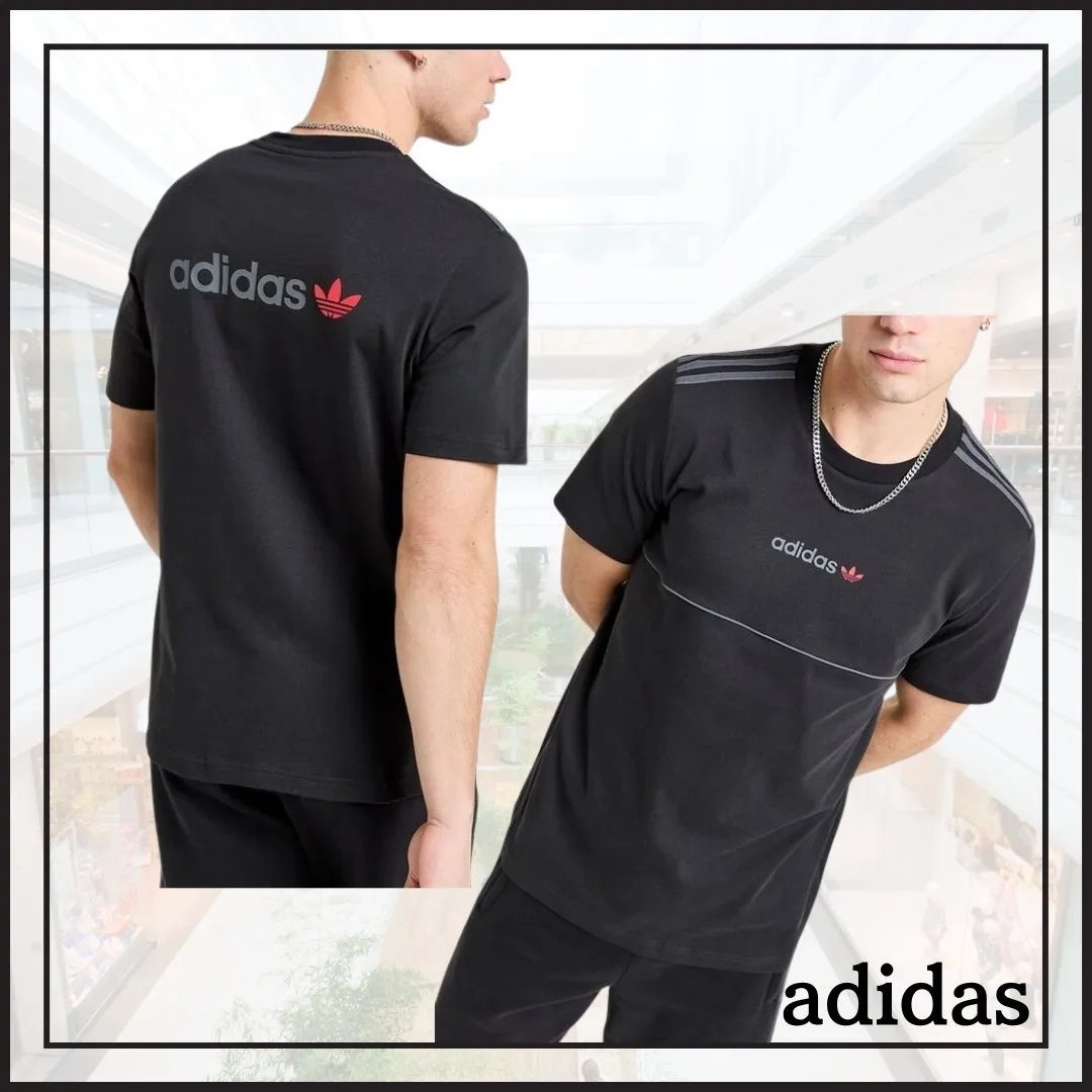 adidas  |Crew Neck Unisex Street Style Cotton Short Sleeves Logo