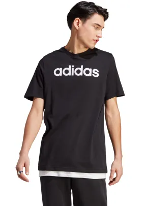 Adidas Mens Essentials Single Jersey Linear Embroidered Logo Tee  IC9274