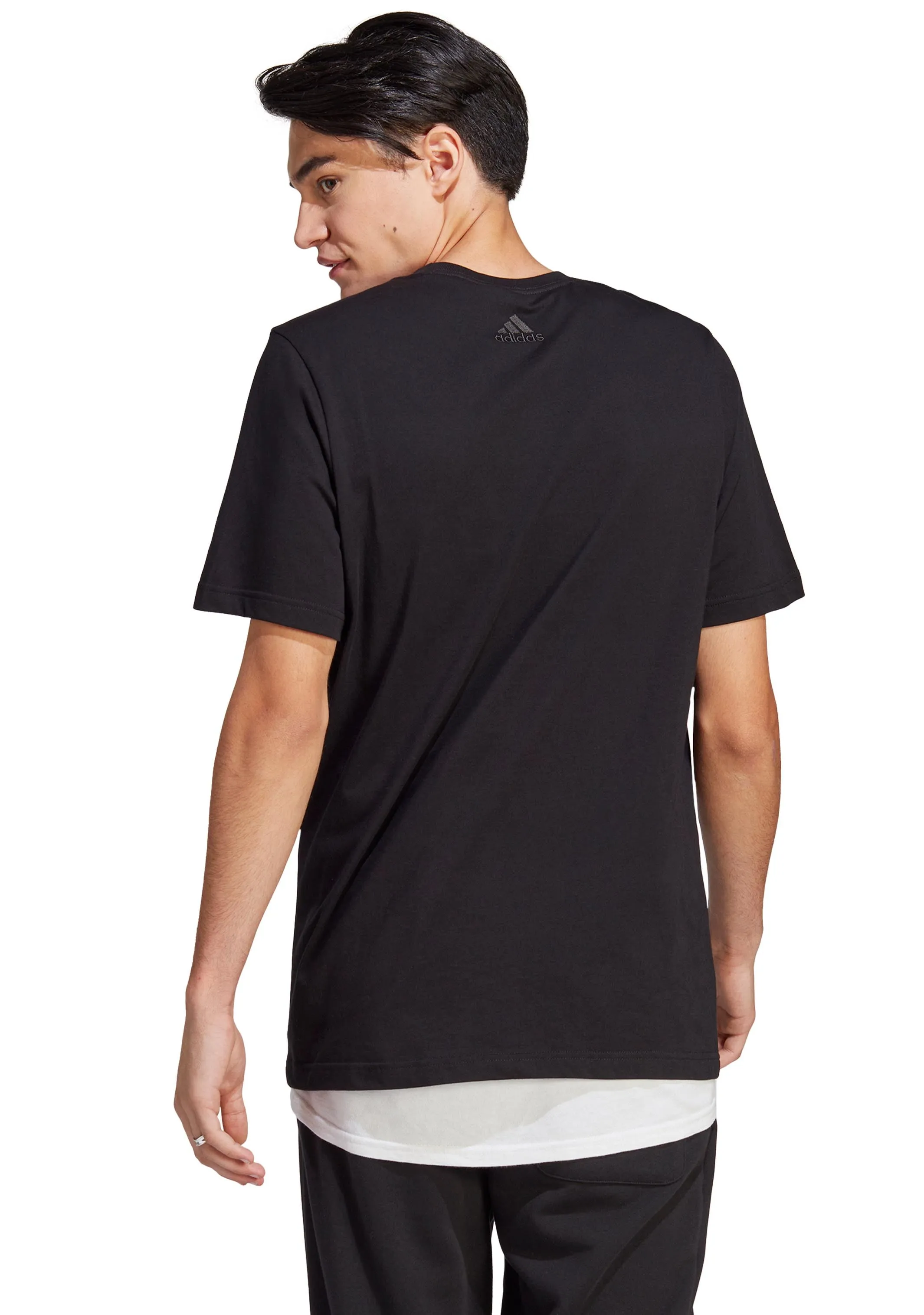 Adidas Mens Essentials Single Jersey Linear Embroidered Logo Tee  IC9274