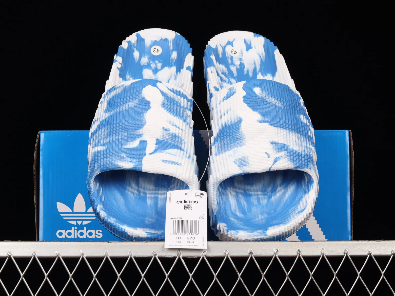 Adidas Originals Adilette 22 Slides Blue White HP6528