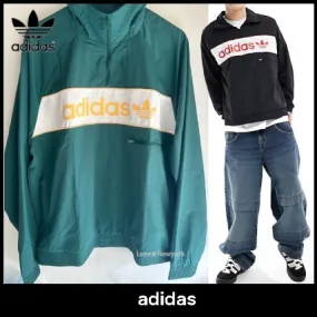 adidas  |Street Style Long Sleeves Plain Logo Sweatshirts