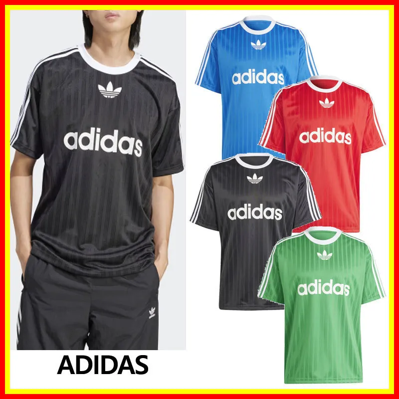 adidas  |Street Style U-Neck Plain Short Sleeves Logo T-Shirts