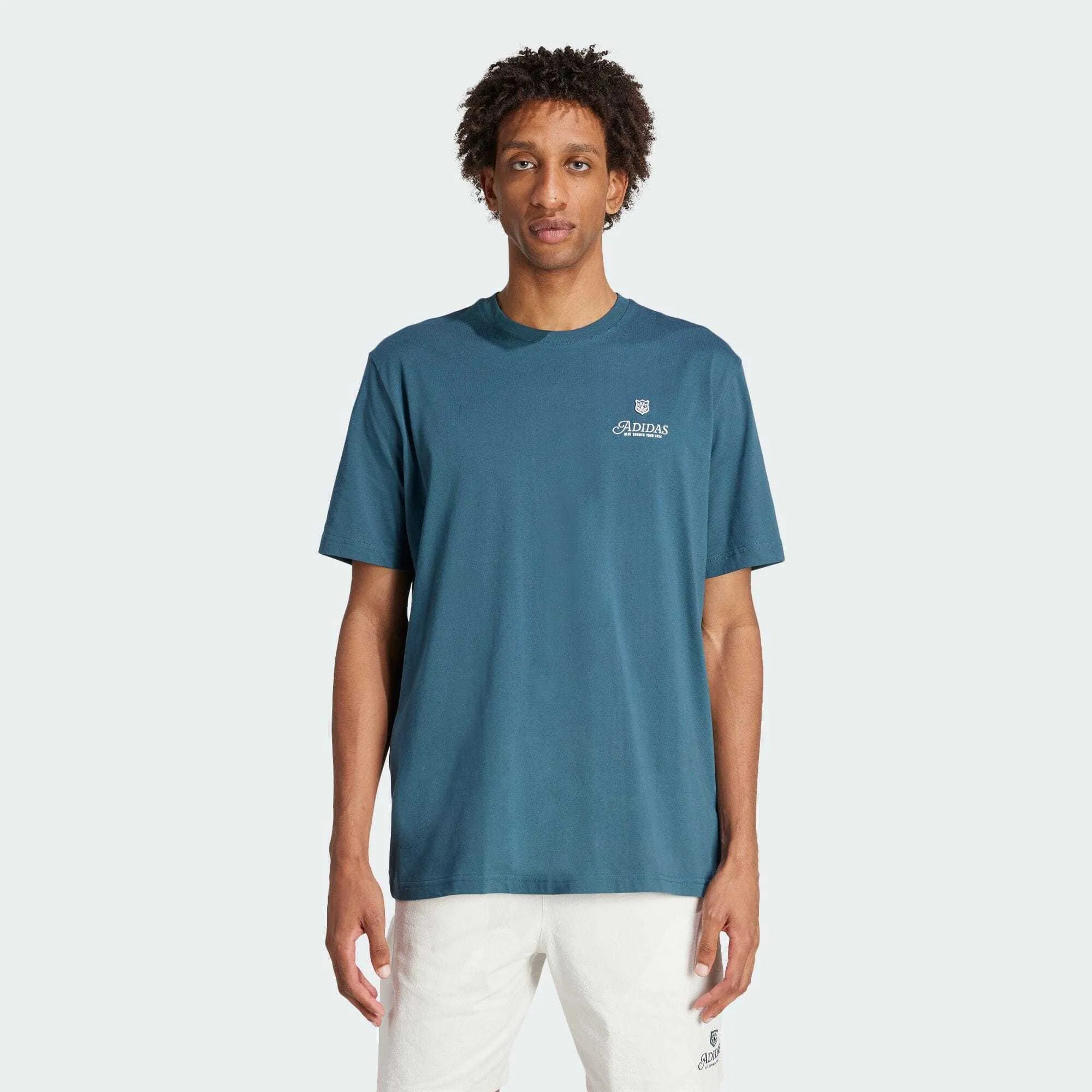 adidas  |Unisex Street Style U-Neck Plain Cotton Short Sleeves Logo