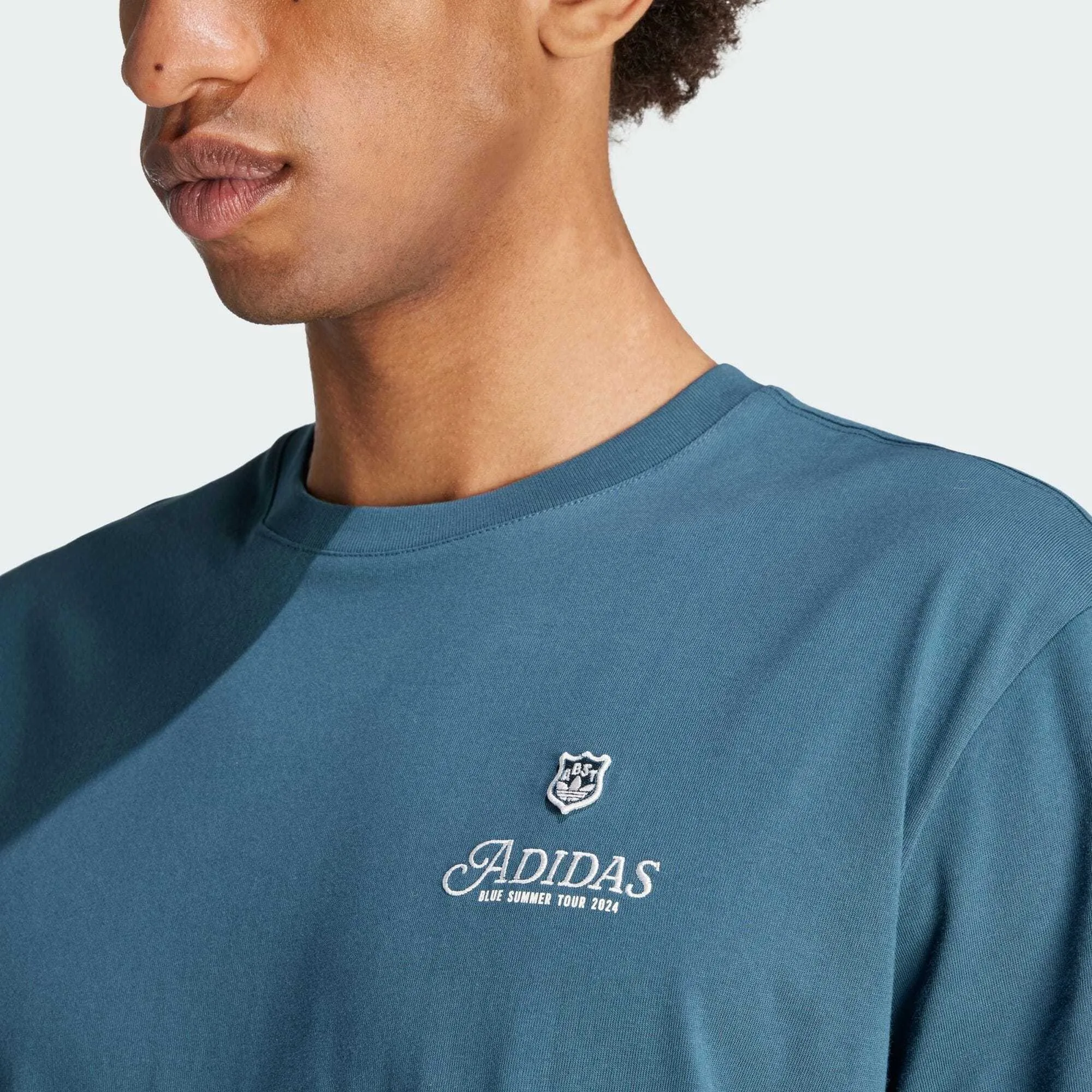 adidas  |Unisex Street Style U-Neck Plain Cotton Short Sleeves Logo