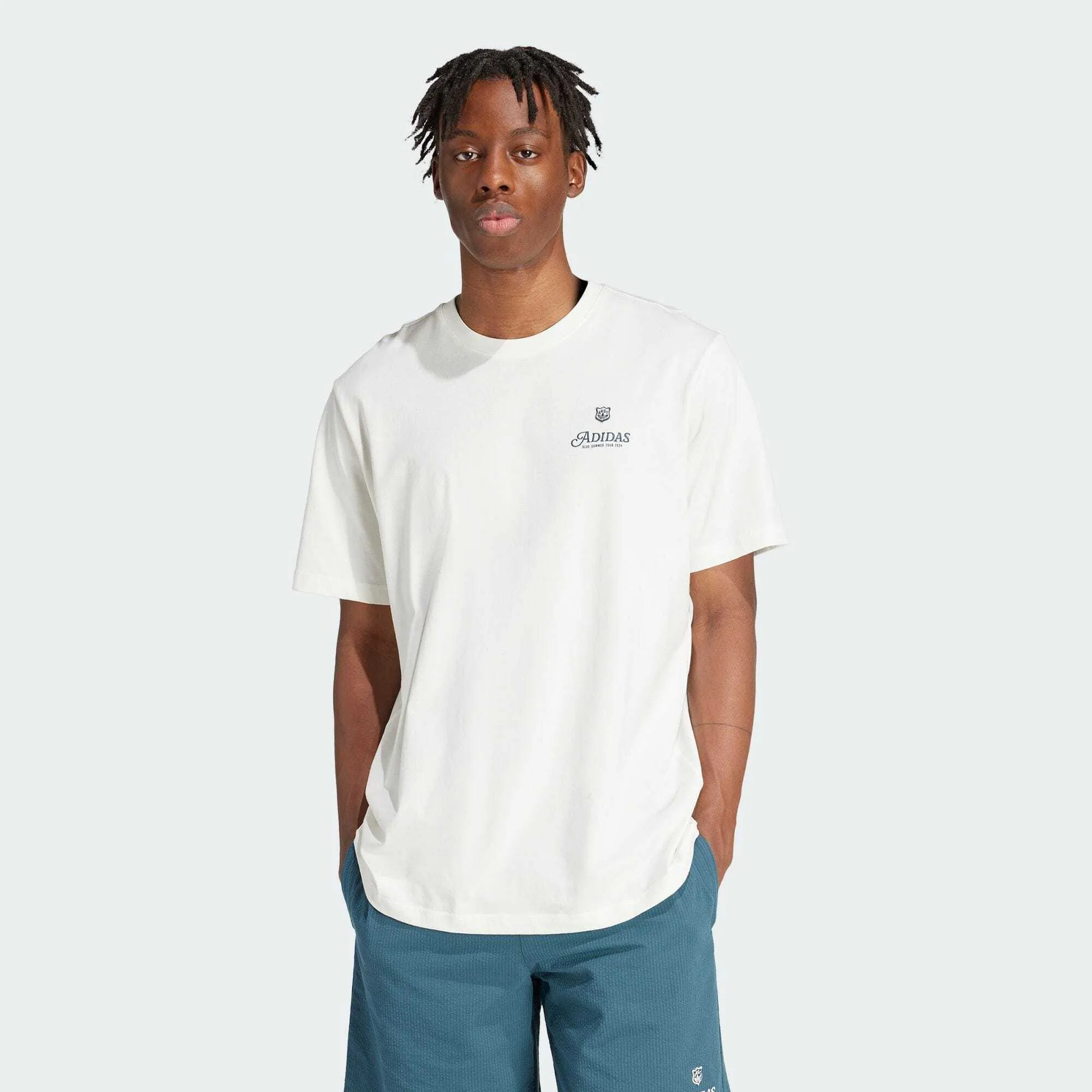 adidas  |Unisex Street Style U-Neck Plain Cotton Short Sleeves Logo