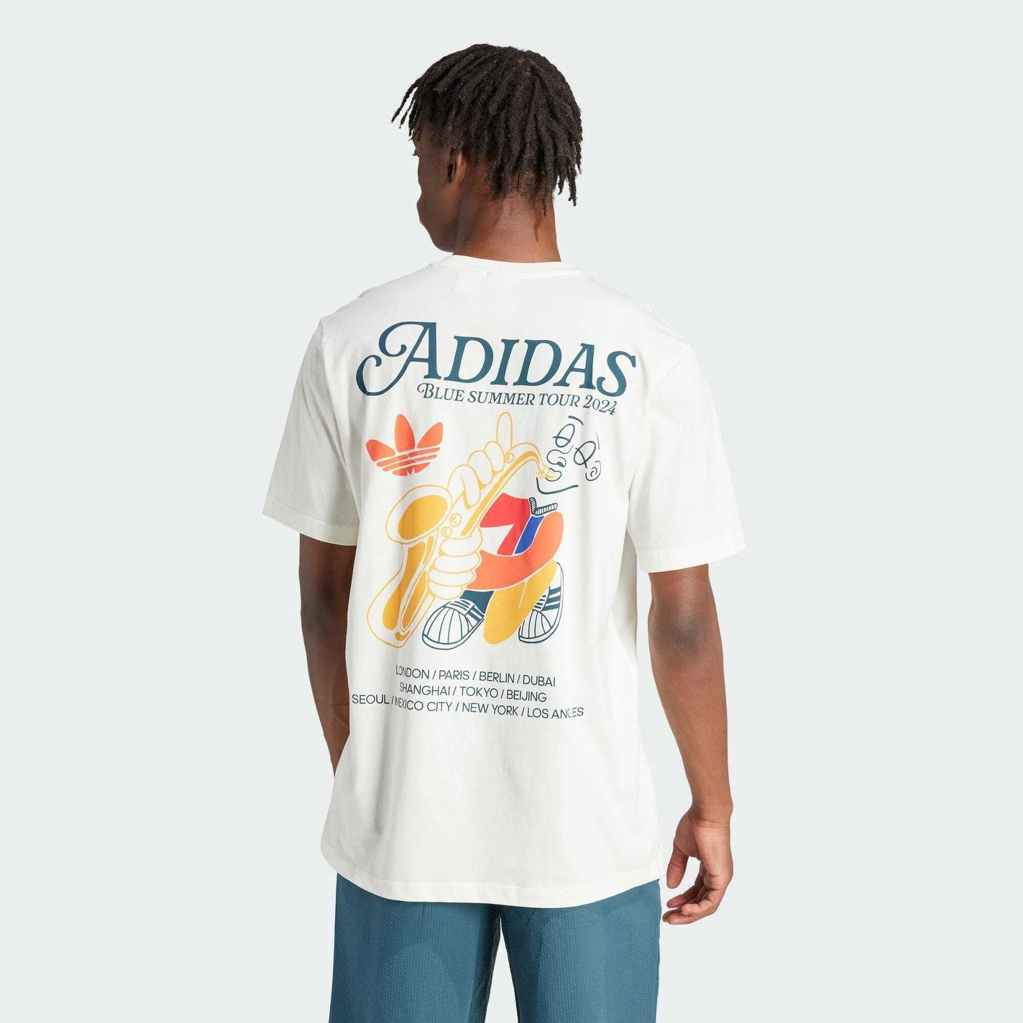 adidas  |Unisex Street Style U-Neck Plain Cotton Short Sleeves Logo