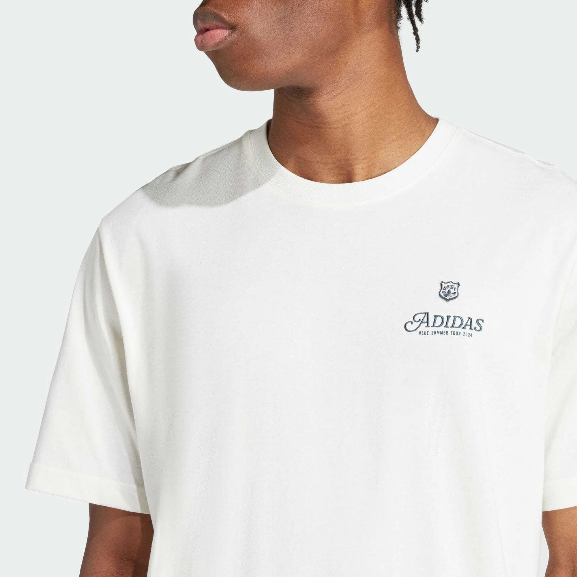 adidas  |Unisex Street Style U-Neck Plain Cotton Short Sleeves Logo