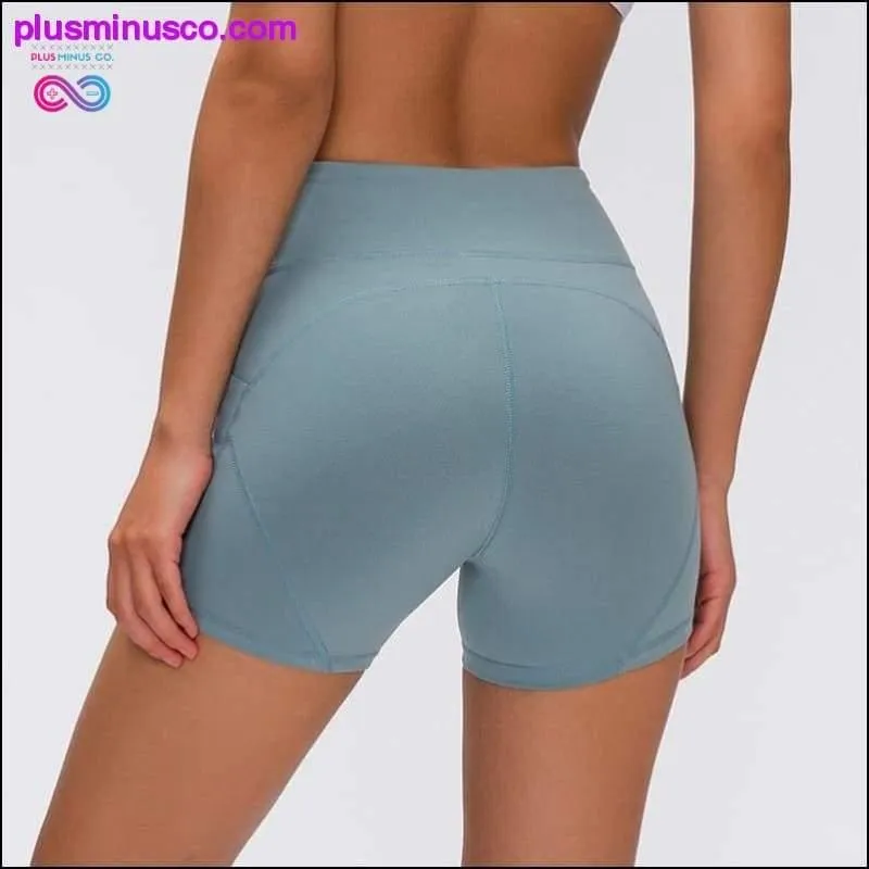 Anti-sweat Plain Sport Athletic Shorts Women High Waisted