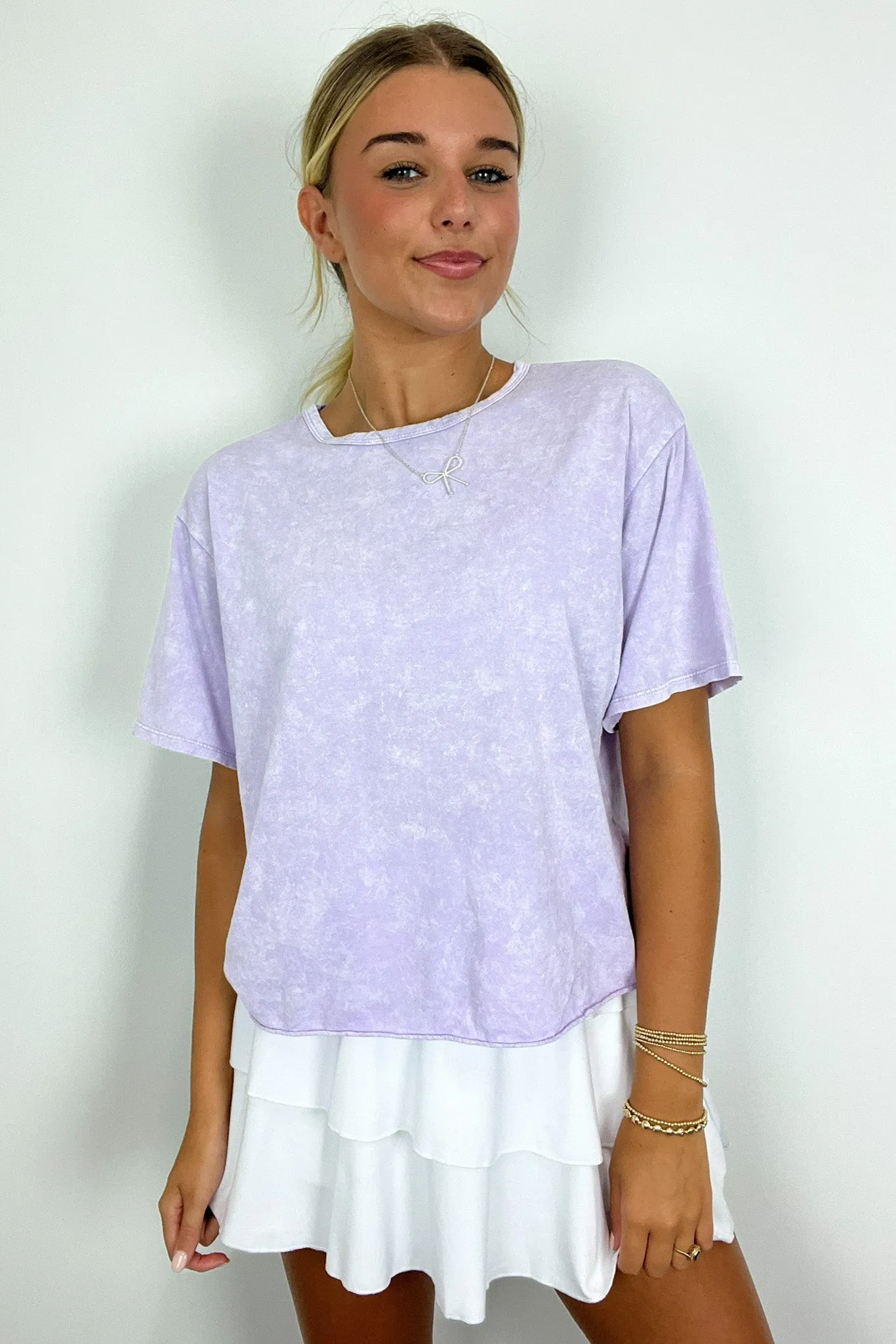 Aurora Nights Mineral Washed Short Sleeve Top