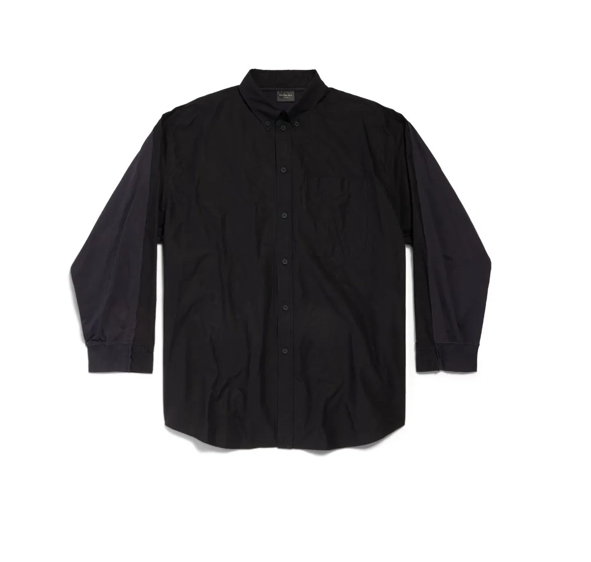 BALENCIAGA  |Men's Stencil Type Hybrid Shirt Oversized in Black