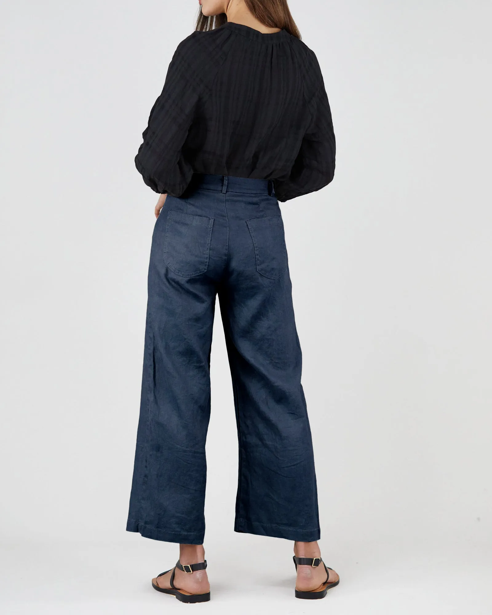 Barossa Linen Pant - Navy