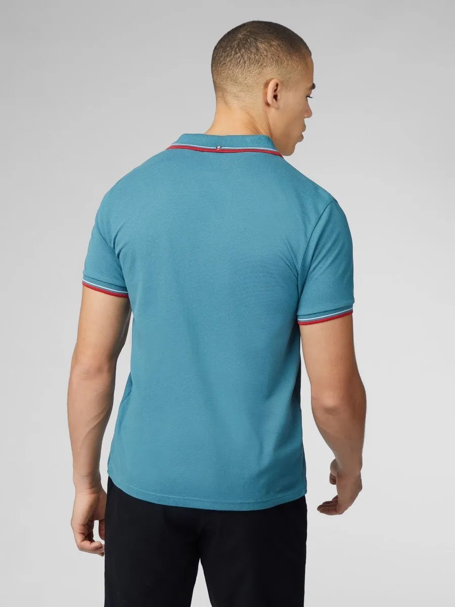 Ben Sherman Casual Short Sleeve Polo Shirt Teal