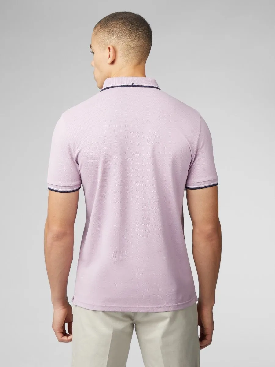 Ben Sherman Casual Short Sleeve Polo Shirt Violet