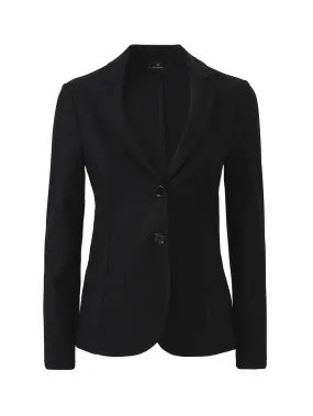 Blazer a 2 bottoni in tessuto Compact - Nero