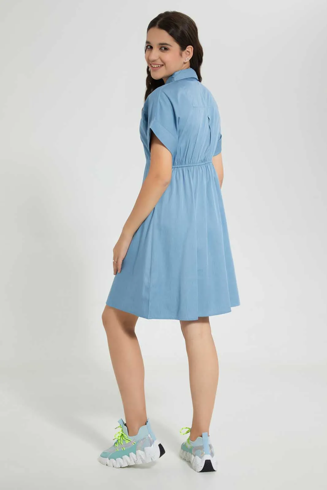 Blue Denim Shirt Dress