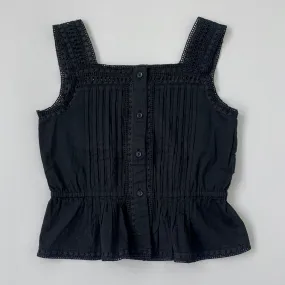 Bonpoint Black Summer Top With Broderie Anglaise: 8 Years