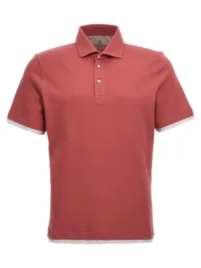 BRUNELLO CUCINELLI  |Brunello Cucinelli Double layer effect polo shirt