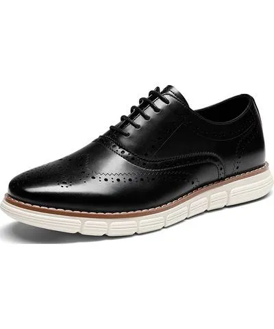 Bruno Marc CrossFlex NeatPolish Men s Wide PU Leather Dress Sneakers