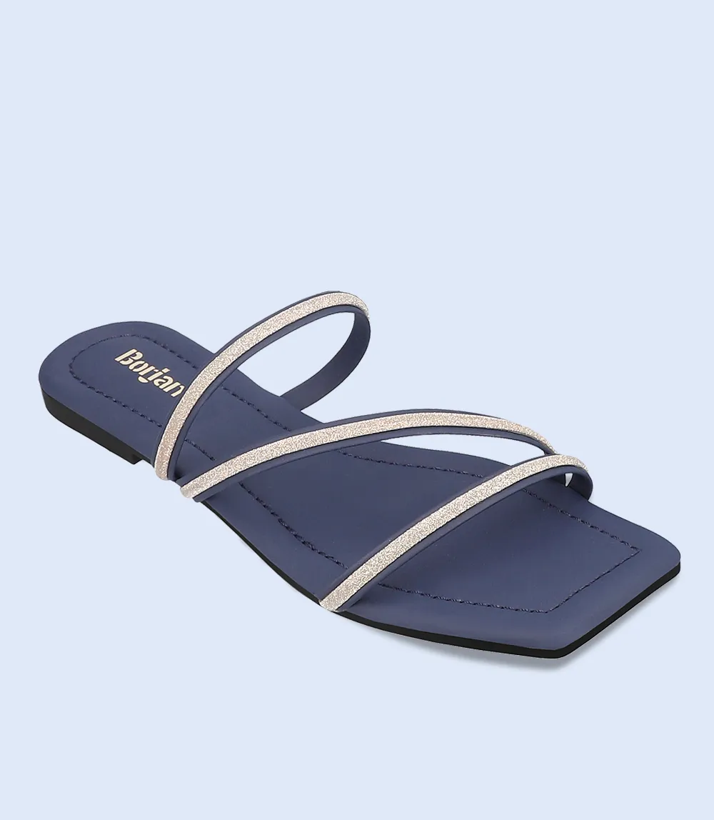 BW7460-NAVY-Women Casual Slipper