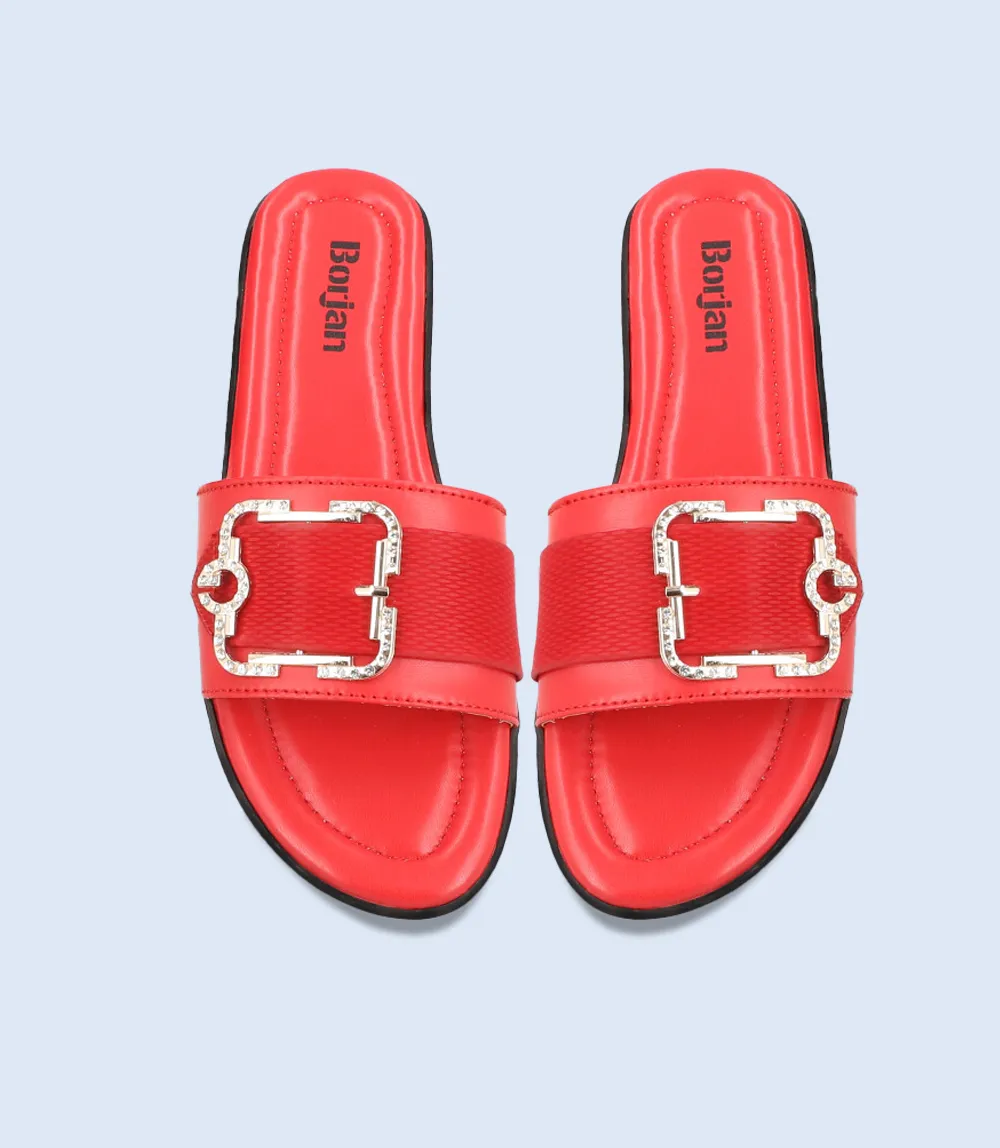 BW9197-RED-Women Casual Slipper