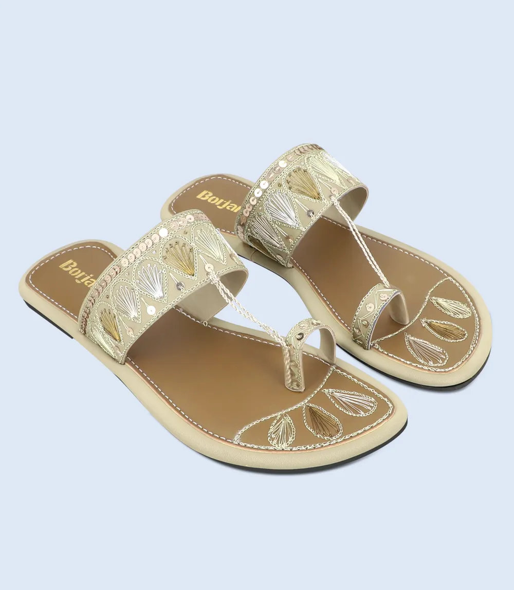 BW9467-BEIGE-Women Chappal