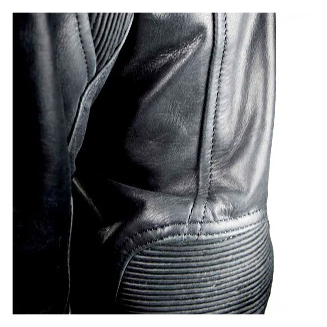 By City Eagle Leather Motorcycle Jacket Black