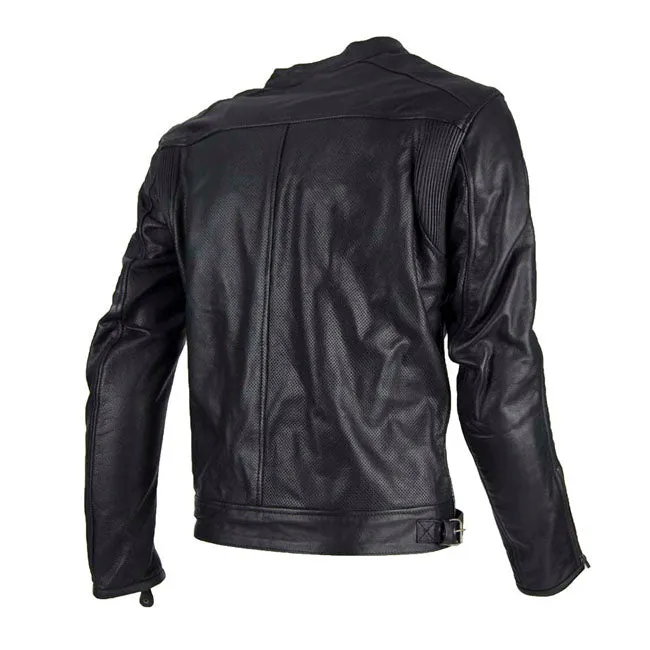 By City Street Cool Leather Motorcycle Summer Jacket Black