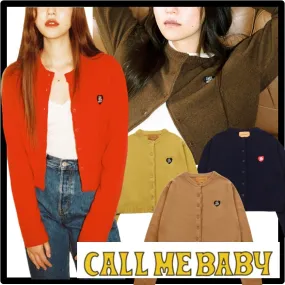 Call Me Baby  |Casual Style Unisex Street Style Logo Cardigans