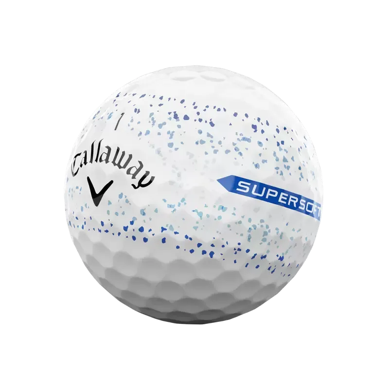 Callaway Supersoft Splatter 360 Blue Golf Balls Sleeve