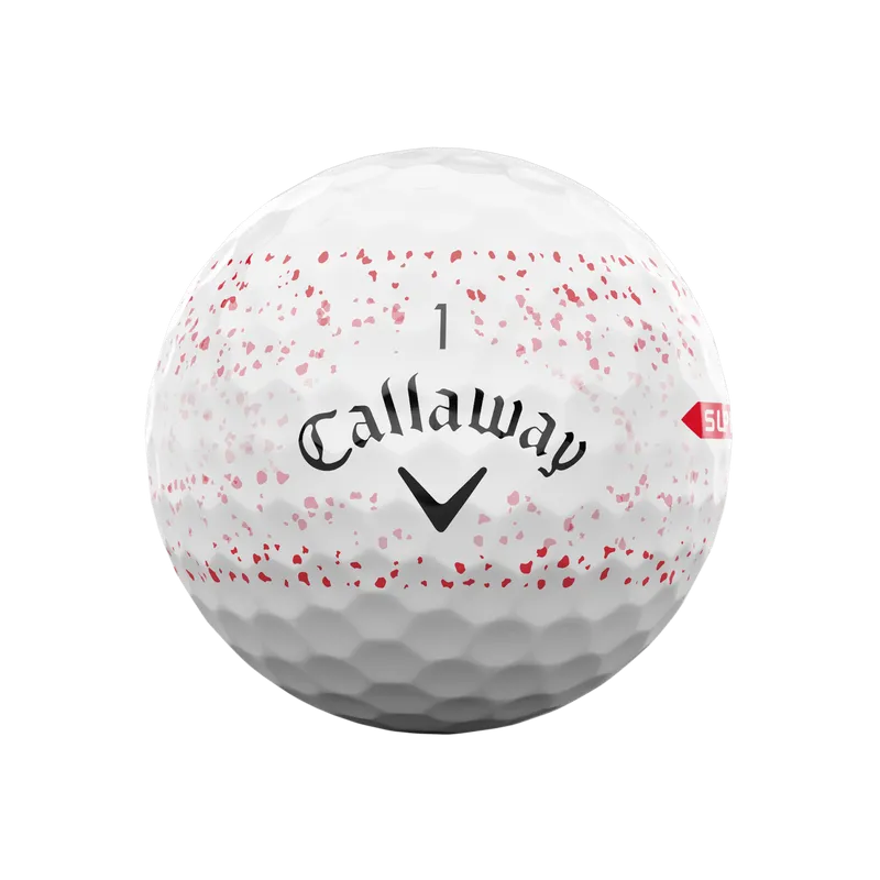 Callaway Supersoft Splatter 360 Red Golf Balls Sleeve