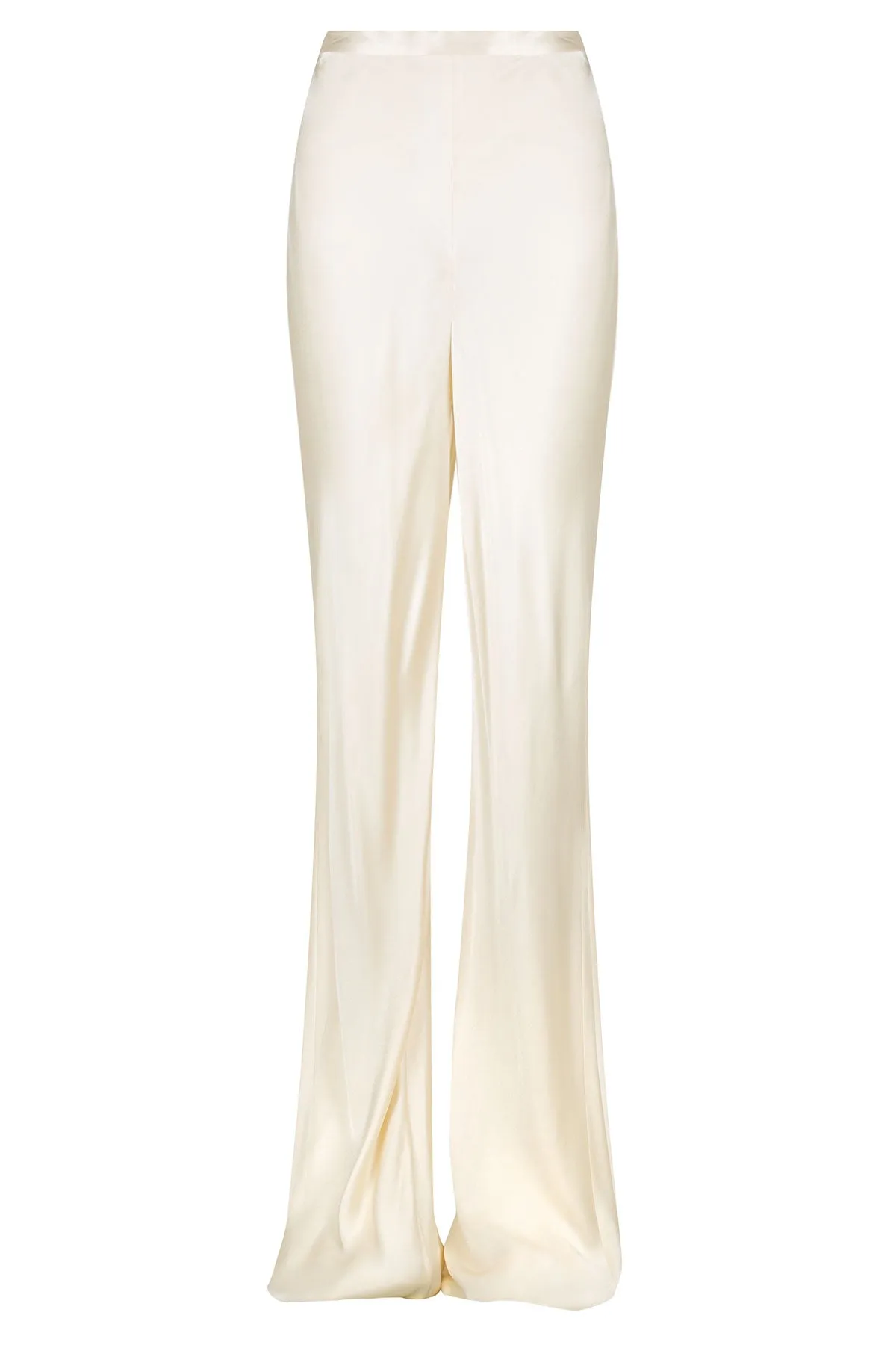 Camille Bias Cut Flared Pant - Cream