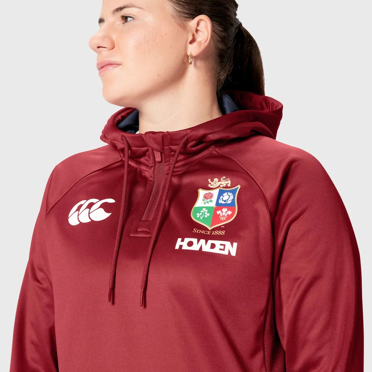 Canterbury British & Irish Lions Women's 1/4 Zip Hoody Red