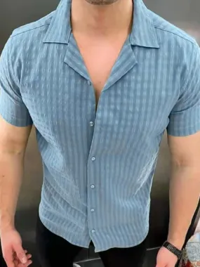 Casual Short Sleeve Men Shirt