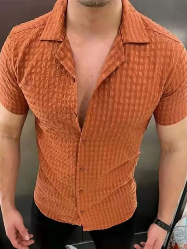 Casual Short Sleeve Men Shirt