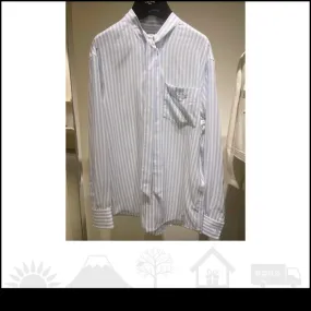 CELINE  |cambridge lavallière shirt in striped silk