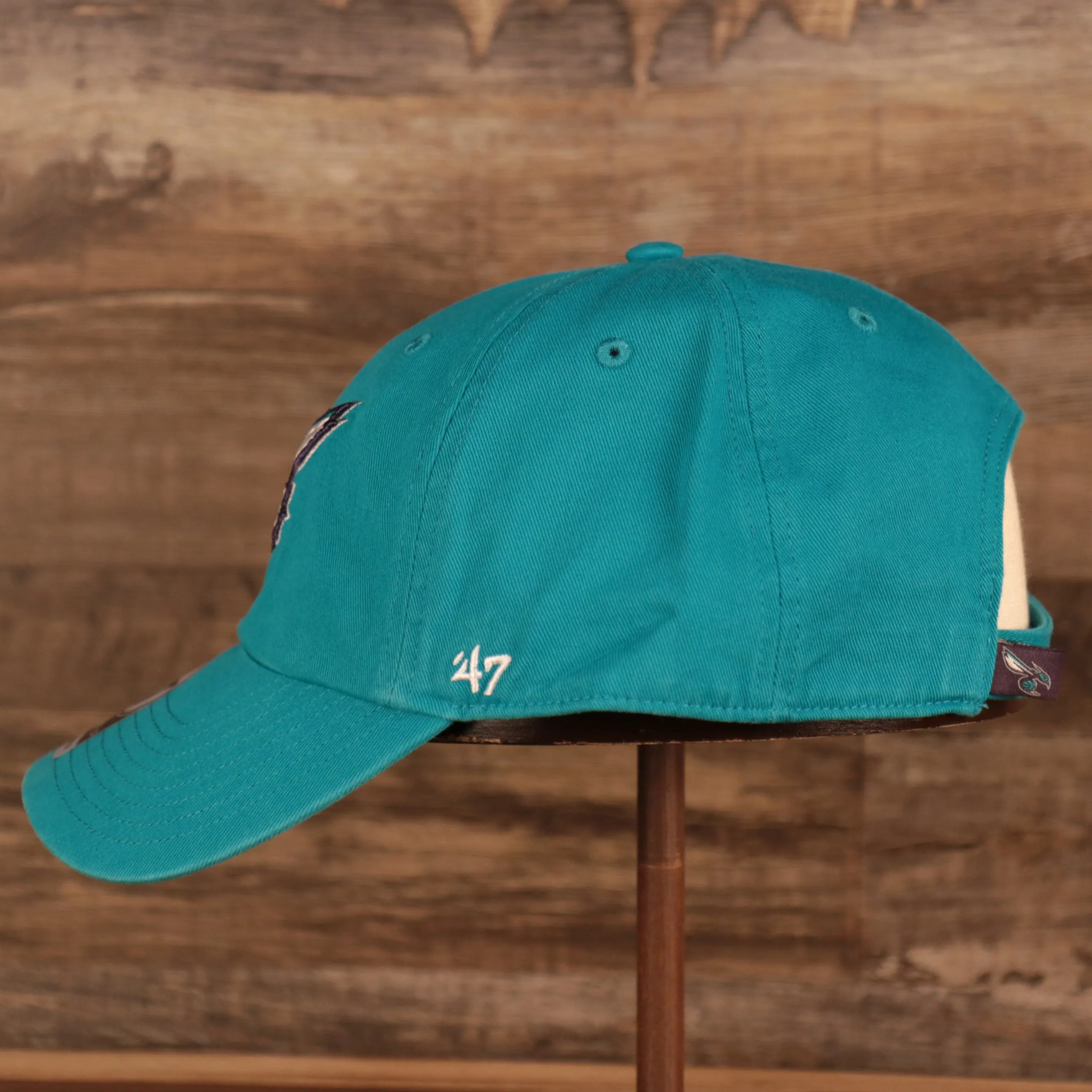 Charlotte Hornets Cyan Adjustable Dad Hat