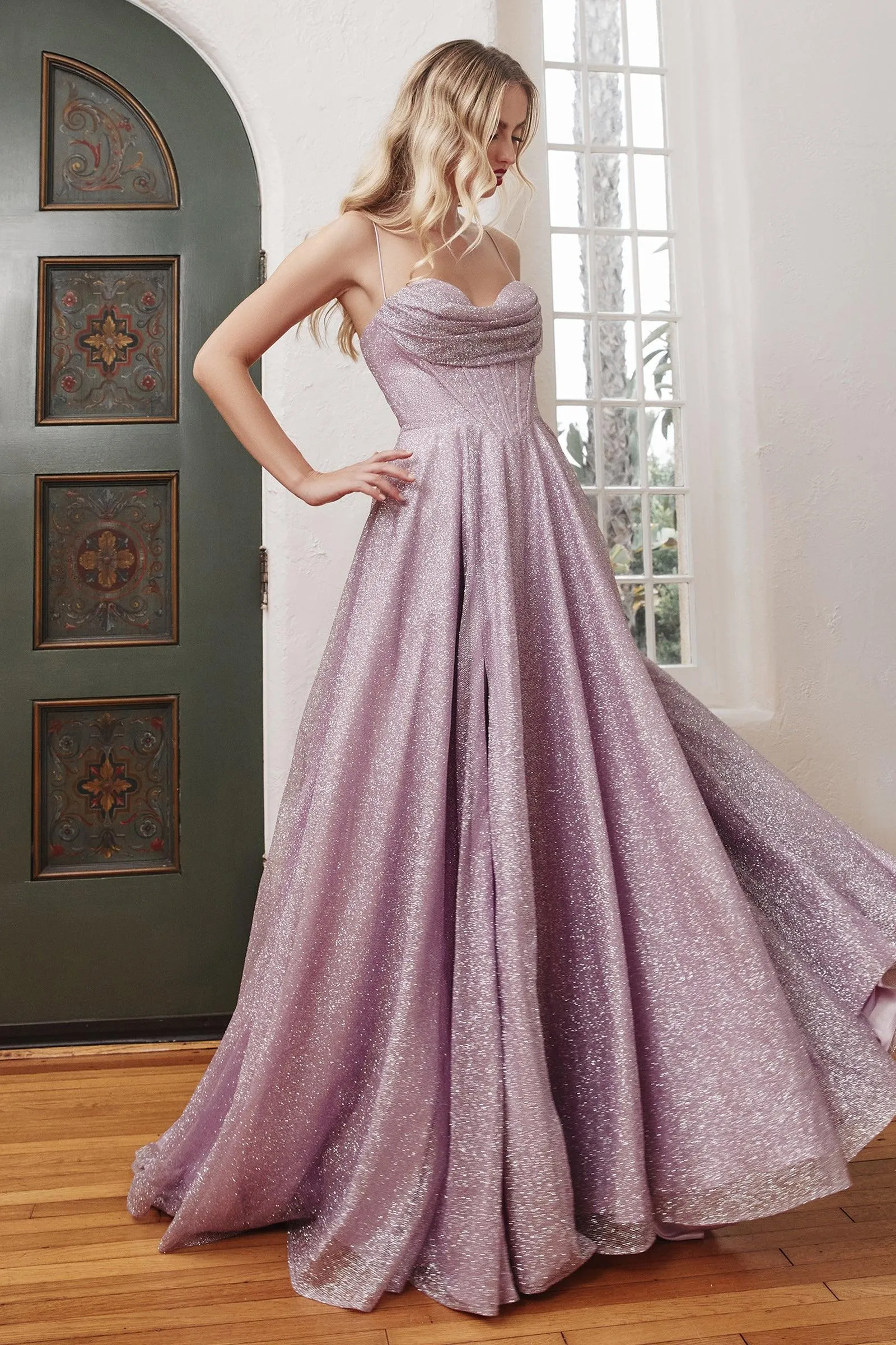 Cinderella Divine CD252 Sparkling Long Evening Prom Gown