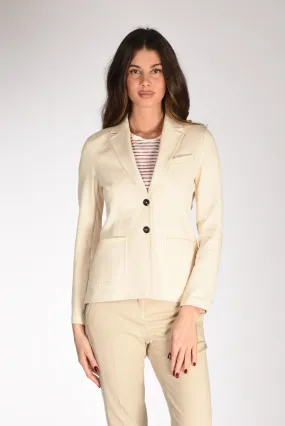 Circolo 1901 Blazer Piquet Bianco Naturale Donna