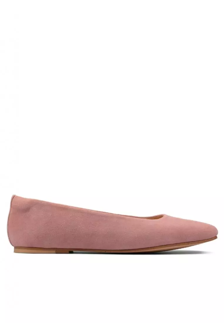 Clarks Clarks Pure Ballet2 Rose Suede Womens Shoes  with Cushion Plus and Medal Rated Tannery Technology