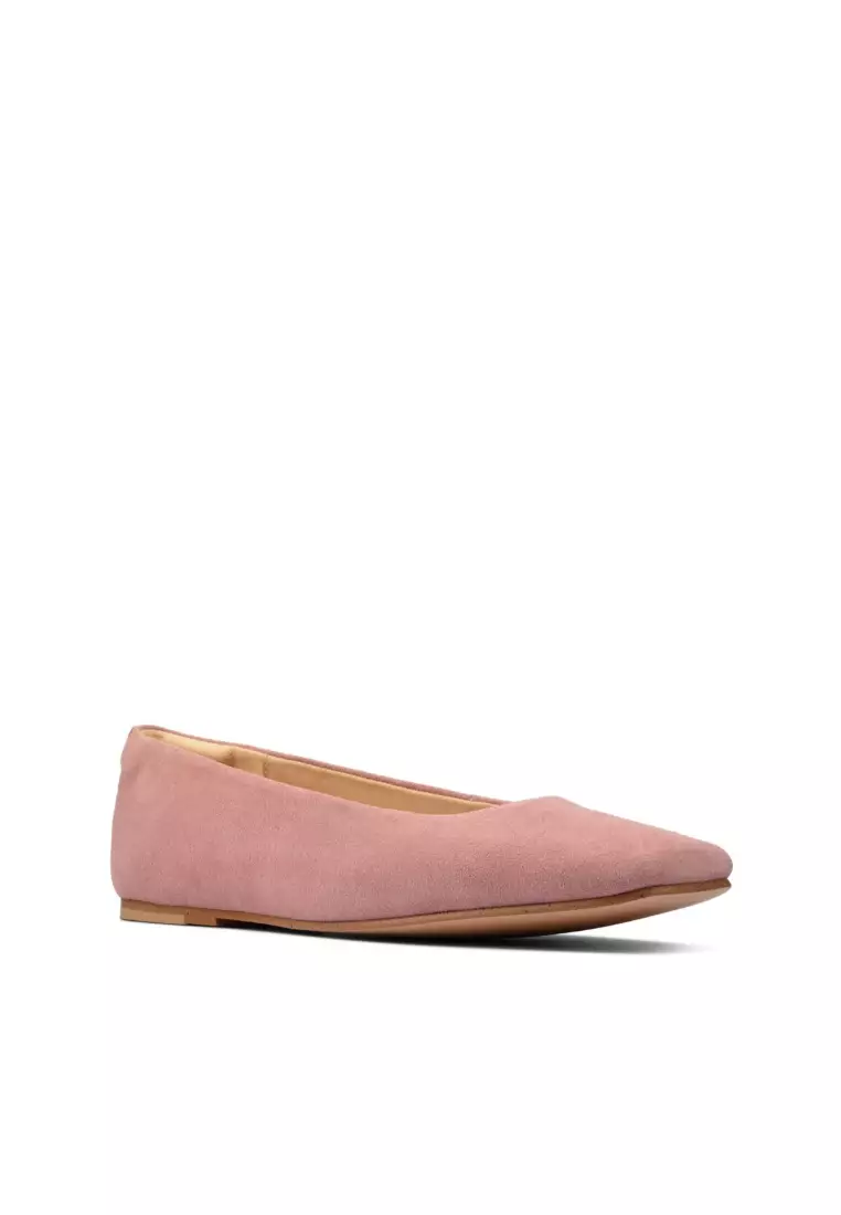 Clarks Clarks Pure Ballet2 Rose Suede Womens Shoes  with Cushion Plus and Medal Rated Tannery Technology