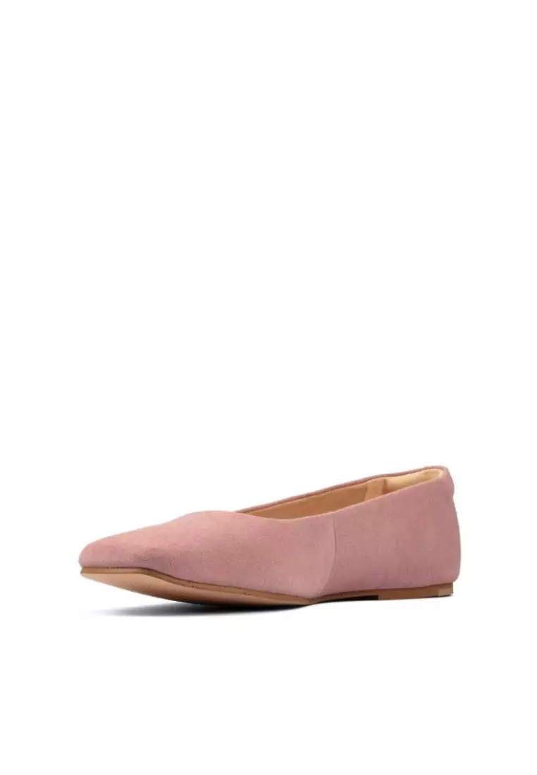 Clarks Clarks Pure Ballet2 Rose Suede Womens Shoes  with Cushion Plus and Medal Rated Tannery Technology