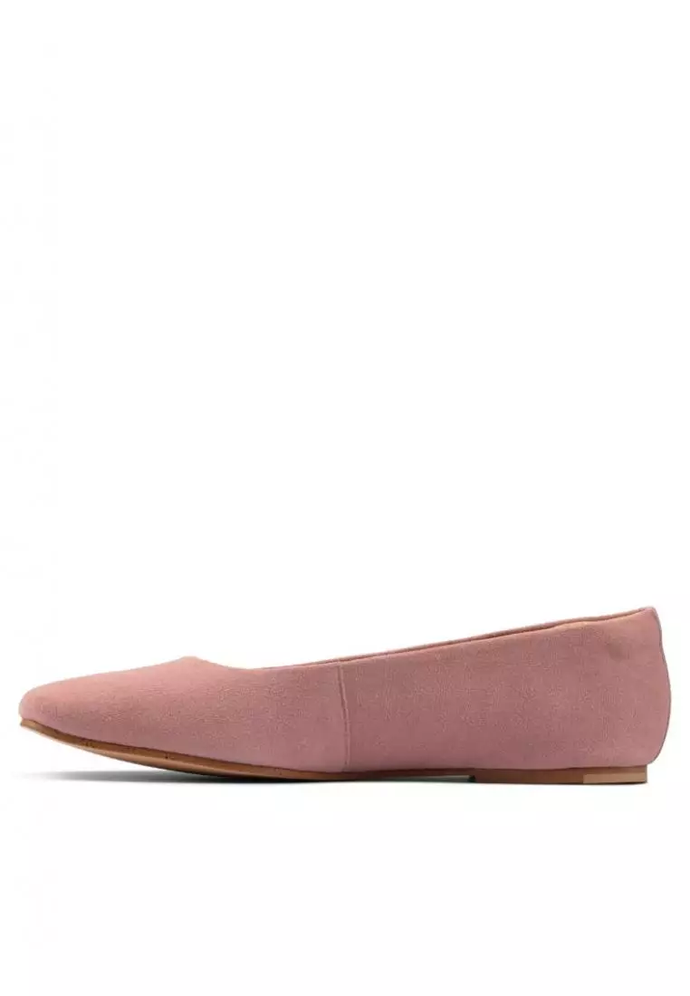 Clarks Clarks Pure Ballet2 Rose Suede Womens Shoes  with Cushion Plus and Medal Rated Tannery Technology